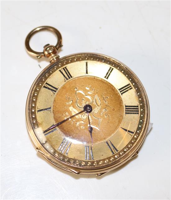 Swiss gold fob watch